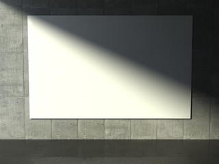 Wall Mural - 3d modern indoor, empty frame