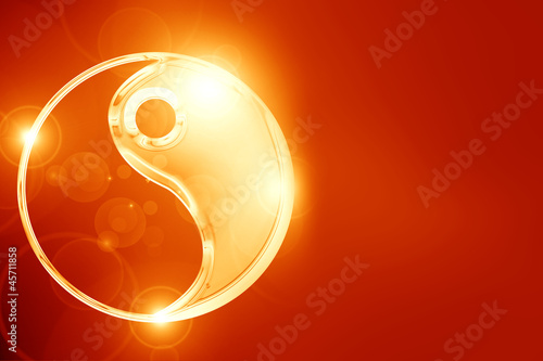 Board z aluminiowym obramowaniem Znak yin yang