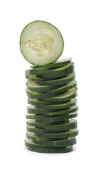 Wall Mural - Stacked cucumber slices