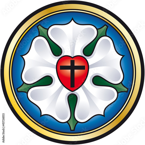 Naklejka - mata magnetyczna na lodówkę Martin Luther Rose, seal (Lutherrose, Siegel)