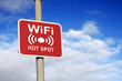 WiFi hotspot sign