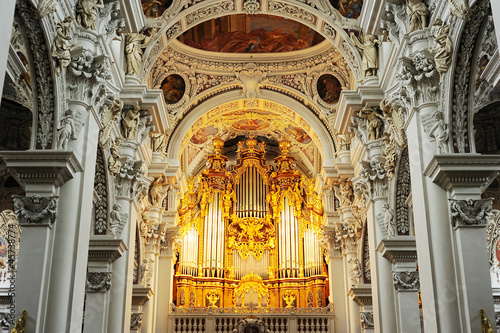 Fotoboard na płycie Organ w katedrze w Passau