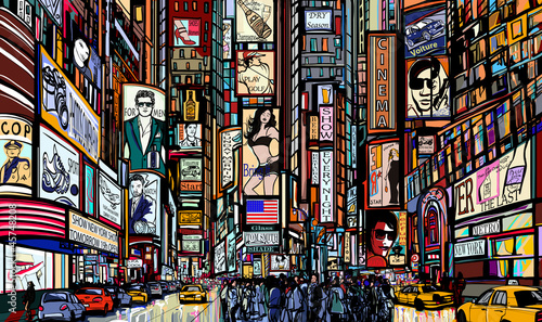 Fototapeta na wymiar street in New York city