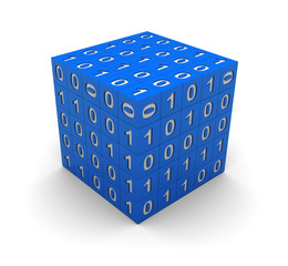 cube with binary code