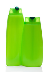 two green blank bottle