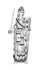 Wall Mural - Medieval Hero - 12th century