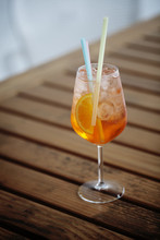 Aperitiv Cocktail Glass Orange Spritz
