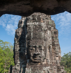Papier Peint - Faces of Bayon temple, Angkor, Cambodia