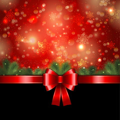 Poster - Christmas ribbon background