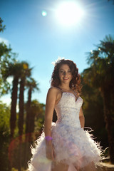 Wall Mural - Portrait of the young beautiful bride