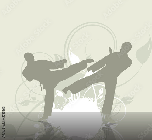 Fotoboard na płycie Ilustracja karate