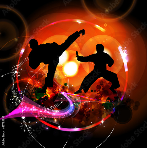 Fotoboard na płycie Ilustracja karate