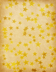 Canvas Print - vintage paper decorated with grunge stars