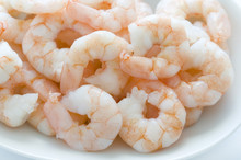Fresh Cooked King Prawns In A Dish
