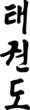 Tae Kwon Do Written in Modern Korean Hangul Script Calligraphy