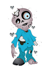 Wall Mural - Cute Zombie Monster