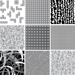 Canvas Print - vector collection of abstract patterns