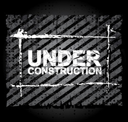 Wall Mural - under construction - grungy vcetor illustration, eps10