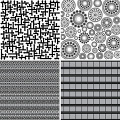 Canvas Print - vector set of abstract patterns