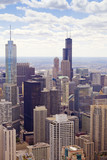 Fototapeta  - Aerial View (Chicago Downtown)