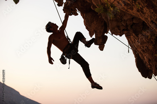 Fototapeta na wymiar Rock climber