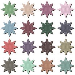 scrapbook stars on white background