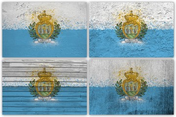 Wall Mural - San Marino flag collage