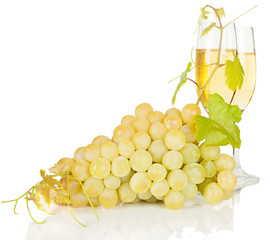 Wall Mural - Grapes and champagne