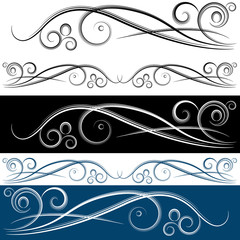 Canvas Print - Swirl Banner Set