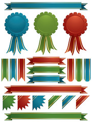 Wall Mural - red green and blue ribbons