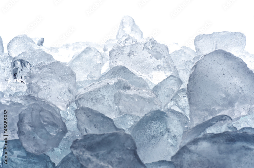 白背景に氷の集合