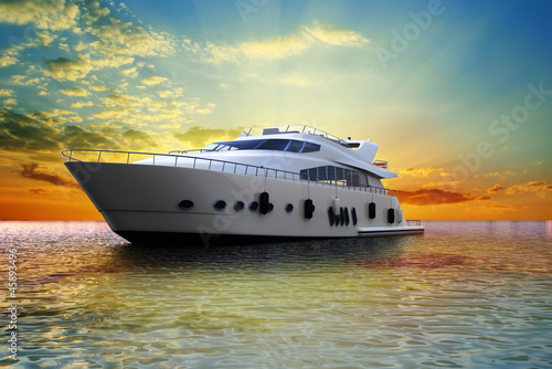 Naklejka dekoracyjna luxury yacht