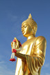 Golden Buddha Statue in Morning Sun Light