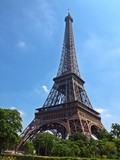 Fototapeta Boho - European cities - Paris city - Eiffel tower.