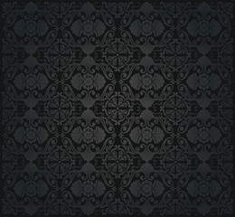 black victorian wallpaper