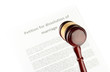 © Africa Studio - Divorce decree and wooden gavel on white background