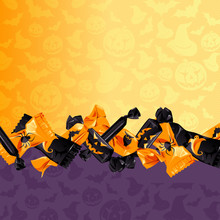 Colorful Halloween Candy Background