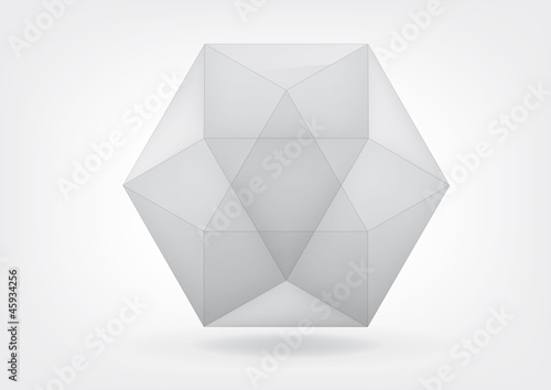Naklejka samoprzylepna Przejrzysty cuboctahedron dla twojego projektu graficznego