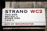 Fototapeta Londyn - London Street Sign - Strand