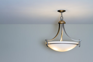 Modern ceiling lamp in a new home