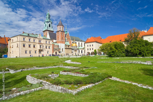 Board z aluminiowym obramowaniem Zamek wawel w krakowie, polska