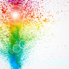 Wall Mural - abstract background forming by watercolor paint splashes.