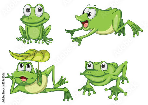 Naklejka - mata magnetyczna na lodówkę green frogs