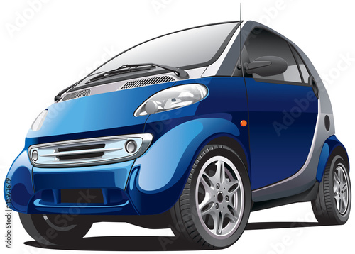 Plakat na zamówienie blue subcompact car