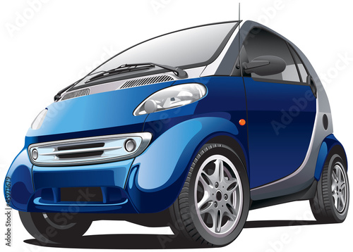 Naklejka na meble blue subcompact car