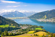 Panoramic view of Zell am See in Salzburg, Austria