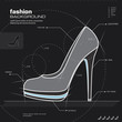 Woman shoes design. Vector.