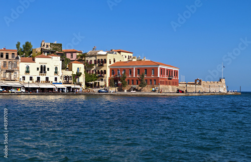 Plakat na papierze fotorealistycznym Hania miasto na wyspie Kreta w Grecji