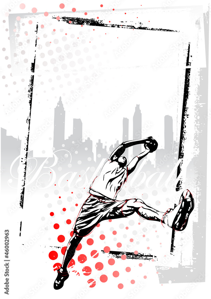 Basketball Poster Background Wall Mural Wallpaper Murals Martin Cintula