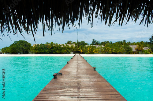 Board z aluminiowym obramowaniem Tropikalna promenada